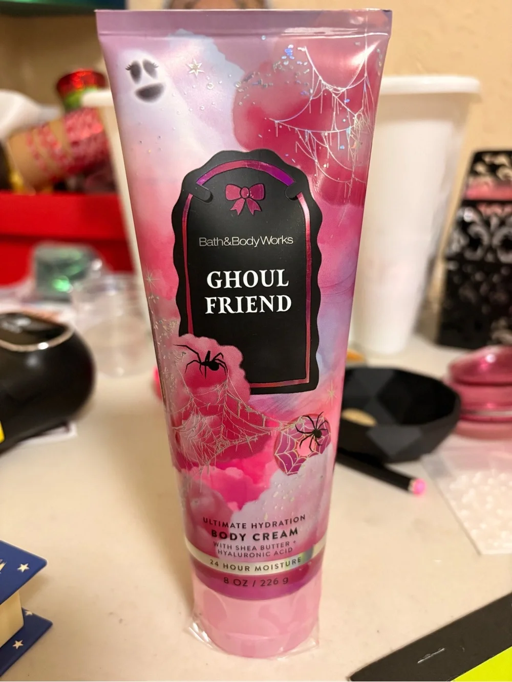Bath & Body Works Ghoul Friend Pink and Black Body Cream